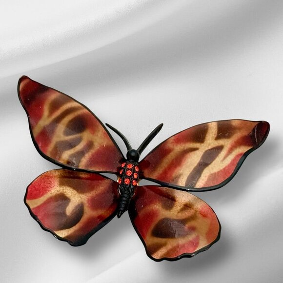 Vintage Large Metal Butterfly Brooch/Pin - Picture 1 of 6
